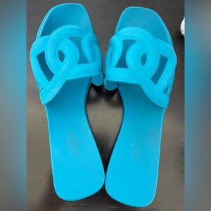 Hermes Aloha Sandal - Blue size 38
